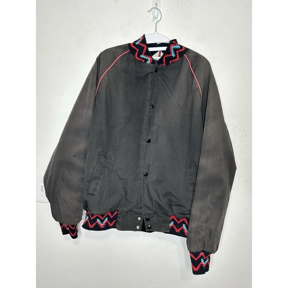 Vintage Aztec Big Daddy Traders Market Tool Texas Jacket Size XL Made In USA